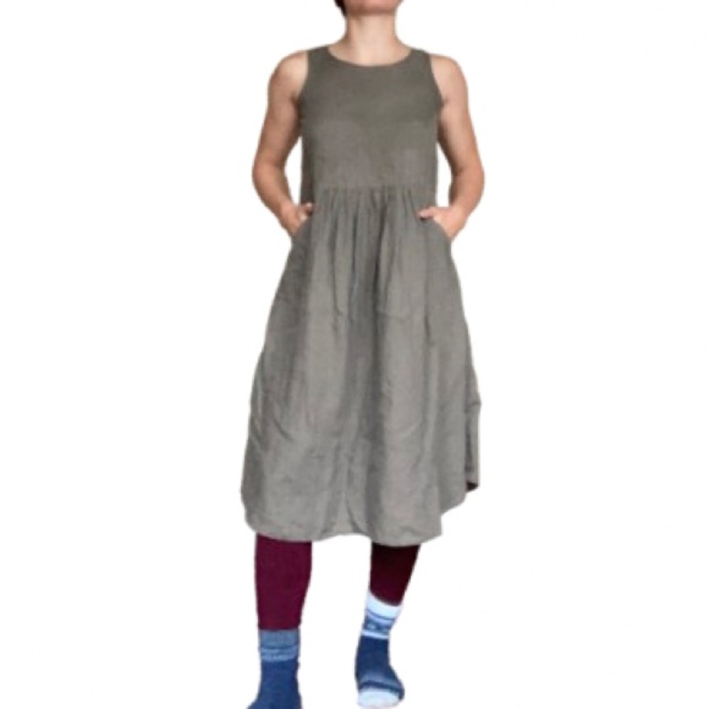 Malvin Hamburg-Germany Linen Dress Peasant Homestead Boho
